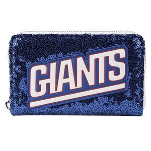 Loungefly New York Giants Sequin Zip-Around Wallet